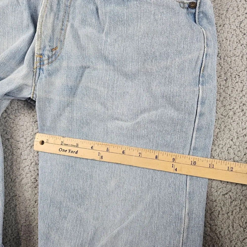 Levis 505 Jeans Mens 31x30 Blue Light Wash Regular Straight Workwear Distressed